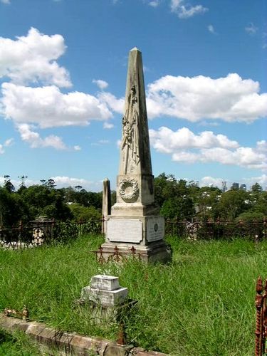 Photograph of the monument erected over the grave of Sir Maurice O'Connell, Toowong Cemetery. Source: Monument Australia website, entry for Sir Maurice Charles O'Connell.