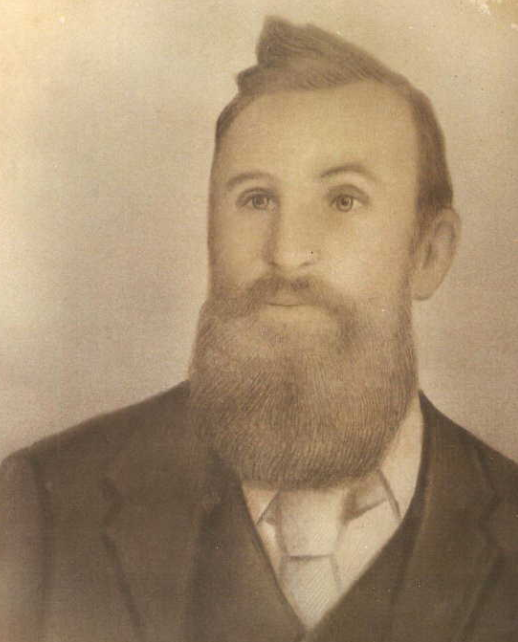 Portrait of Frank Ray (1844-1910), eldest son of Jane Burnside and Joseph Ray. Source: Courtesy of descendants Jan Bimrose and John Joseph Ray.